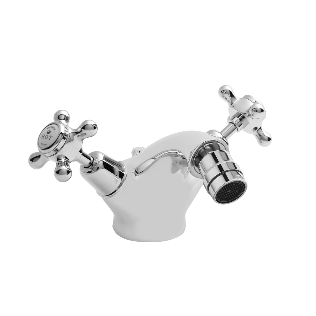 BC Designs Victrion Chrome Crosshead Mono Bidet Mixer Cut Out